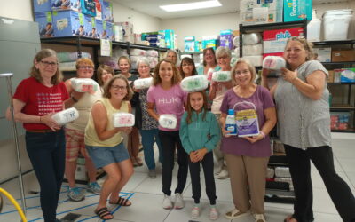 St. Paul’s Rooted Women of Grafton Returned to Ozaukee Nonprofit Center to Wrap Diapers for Local Families